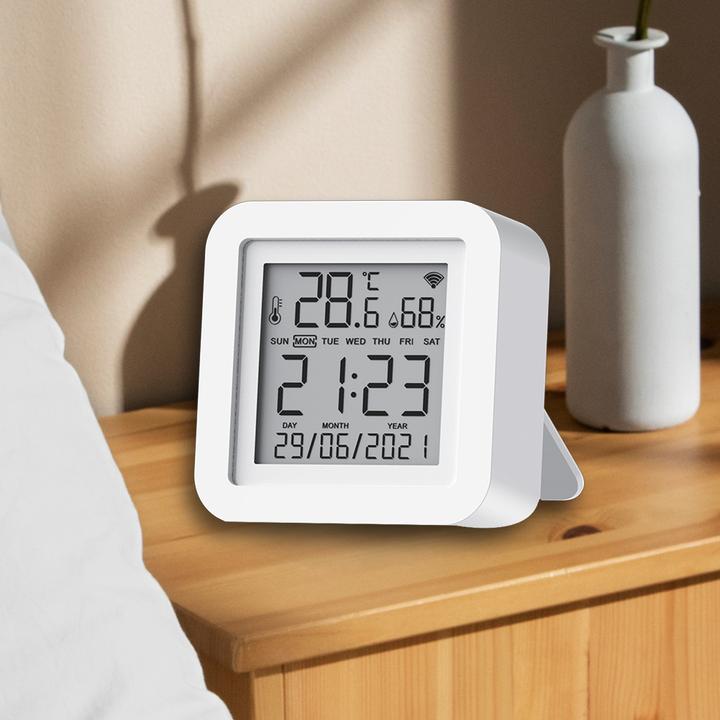 Actual product image Lasmex Temperature and humidity sensor, SMART Tuya/WIFI weather station LTC