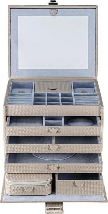 Windrose 803955.07 - Schmuckkoffer XL mit Reiseetui Corbello taupe