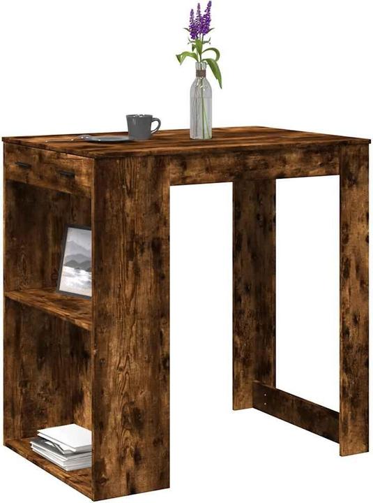 Immagine prodotto VidaXL Tavolo da bar Tavolo alto Tavolo da appoggio Tavolo da cucina Rovere fumé Materiale in legno