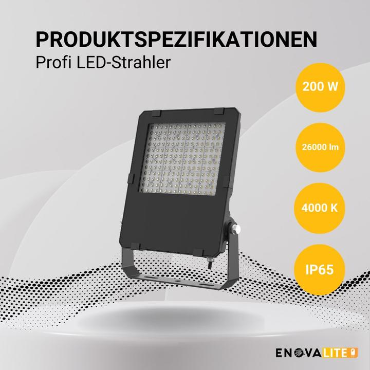 Produktbild Enova ELED 400162 - PRO LED-Fluter, 200 W, 26000 lm, 4000 K (26000 lm)