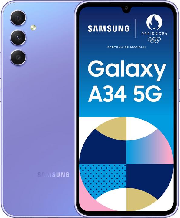 Immagine prodotto Samsung Galaxy A34 5G (128 GB, Awesome Violet, 6.60", Doppia SIM, 48 Mpx, 5G)