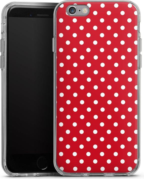 Produktbild DeinDesign Silikon Hülle für Apple iPhone 6 Handyhülle Case Smartphone Schutzhülle Polka Dots Punkte Retro (Apple iPhone 6)