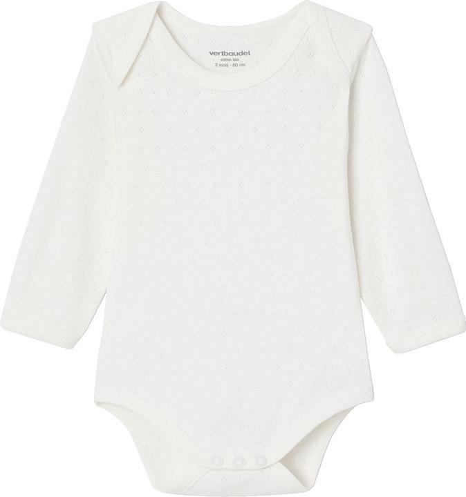 Immagine prodotto Vertbaudet Bio-Kollektion: 2er-Pack Baby Langarmbodys mit zartem Lochmuster (92)