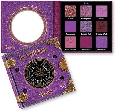 Actual product image Rude Cosmetics RUDE The Spell Book Smooth and Blendable Eyeshadow Palette Passion
