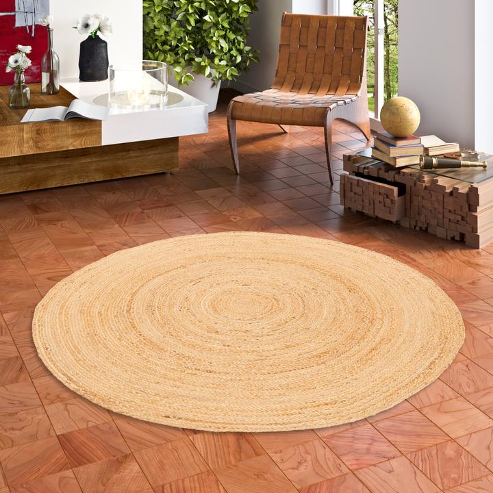 Produktbild Pergamon Naturfaser Teppich Jute Salsa Natur Rund (100 x 100 cm)