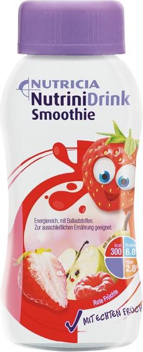 Produktbild Nutricia NutriniDrink Smoothie rote Früchte, 200 ml (1 Stück, Flüssigkeit, 237 g)