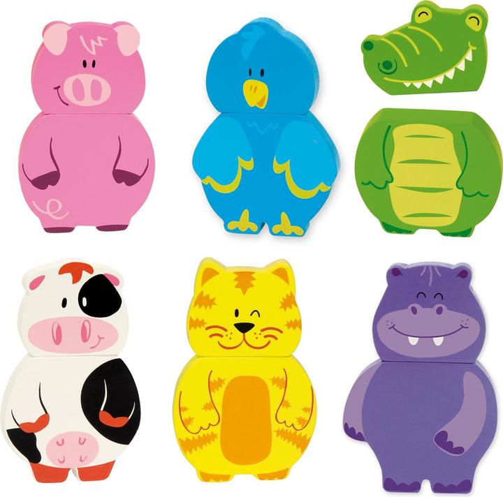 Actual product image Goula Puzzle Animals magnetic (12 pieces)