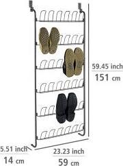 Actual product image Wenko Door shelf black 59.0 x 14.0 x 151.0 cm