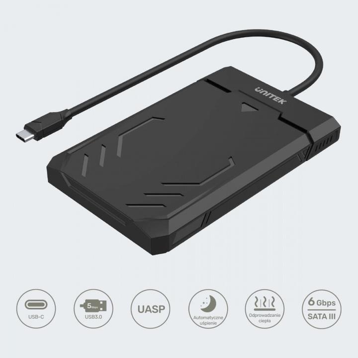 Productafbeelding Unitek Obudowa USB-C Hdd/Ssd Sata Uasp 5gbps (2.5")