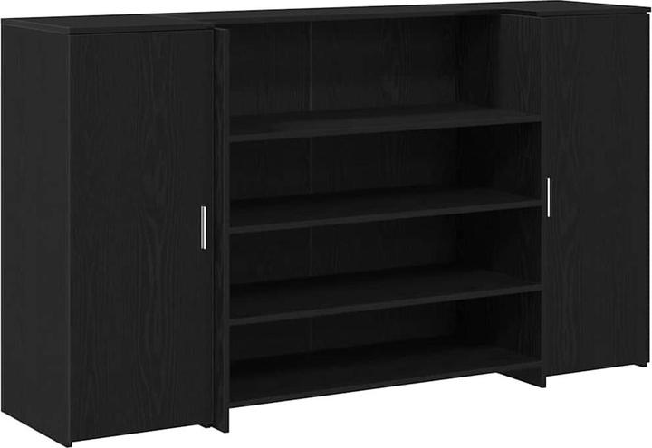 Actual product image VidaXL Reception counter black oak look 180x50x103.5cm wood-based material