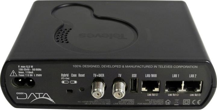 Image du produit Televes Adaptateur hybride Ethernet 1000 Mbps avec WIFI EKA1000WIFI