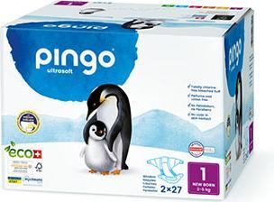 Pingo Eco diapers (Size 1, Half month box, 54 Piece)