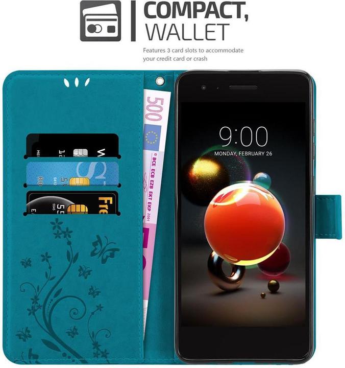 Actual product image Cadorabo Flower Book Cover (LG K8 2018)