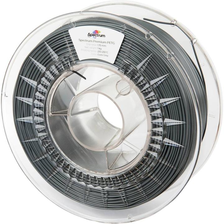 Image du produit Filament PETG gris foncé 1.0kg 1.75mm (PETG, 1.75 mm, 1000 g, Gris)