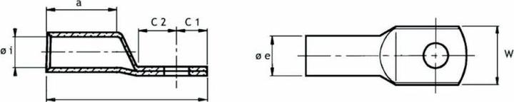 Image du produit Cimco Cosse tubulaire, forme annulaire, section de conducteur/boulon de raccordement 10qmm/5 mm