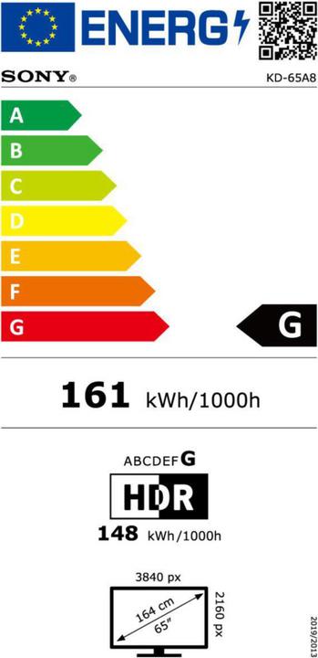Energy Label Sony KD65AG8 (65", OLED, 4K, 2019)
