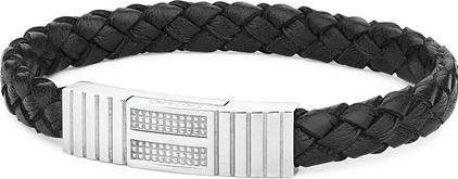 Produktbild Sagapo S'AgapÃµ - MenÂ's leather bracelet with crystals Legacy SLC14 - Length: 21 cm (21 cm, Leder)
