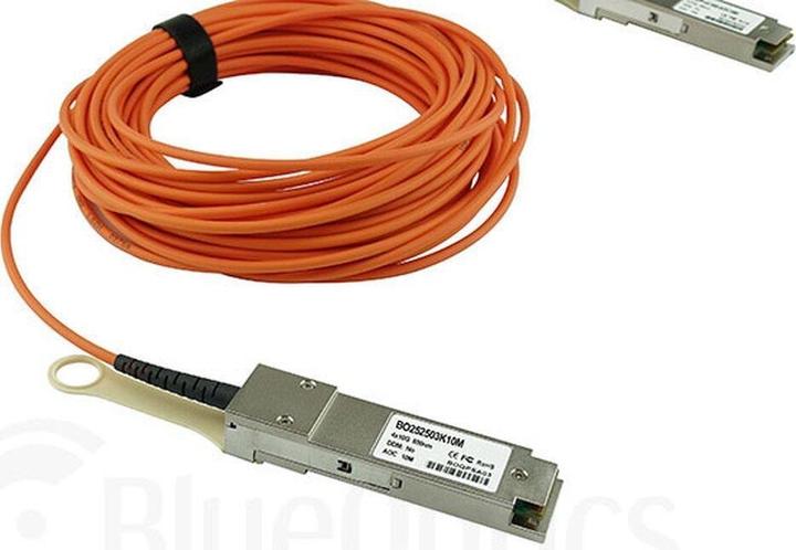 Actual product image BlueOptics Supermicro CBL-QSFP+AOC-15M compatible AOC QSFP BO252503K15M