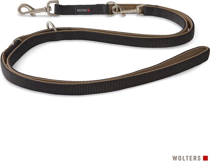 Produktbild Wolters Professional Comfort Führleine extra lang Gr.L 300 cm x 2,0 cm schwarz/braun (L, Hund, Hundesport)