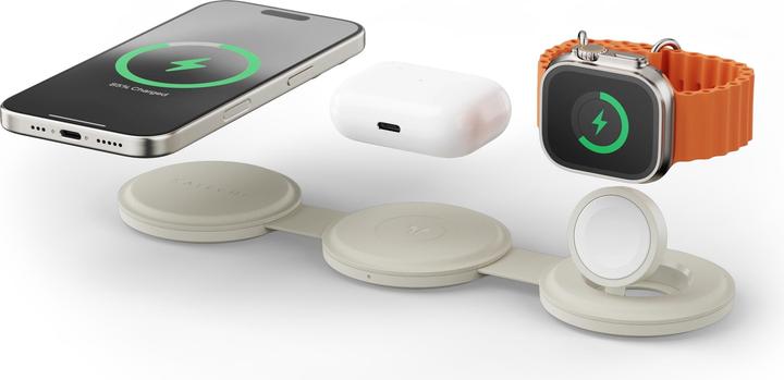 Produktbild Satechi OntheGo 3-in-1 Wireless Charger mit Qi2 (15 W)