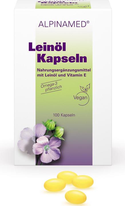 Produktbild Alpinamed Leinöl Kapseln (100 Stück, Kapseln, 112 g)