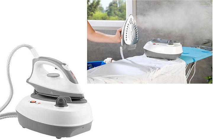 Image du produit Sichler Station de repassage à la vapeur, semelle en acier inoxydable (2200 W, 40 g/min)