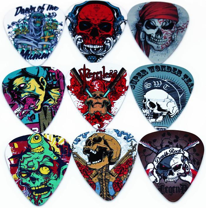Produktbild JTI Totenkopf-Picks im 10er-Pack - Gitarrenzubehör (1 x, 0.71 mm)