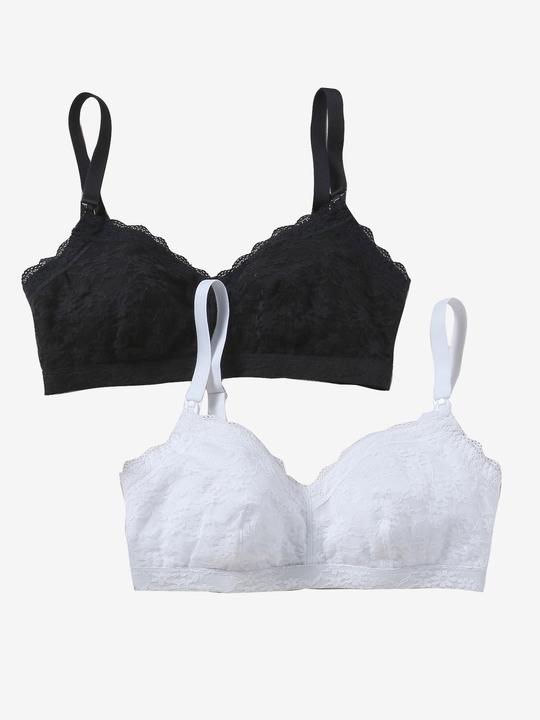 Produktbild Vertbaudet 2er-Pack Still-BHs, Spitze mit softem Futter (XL)