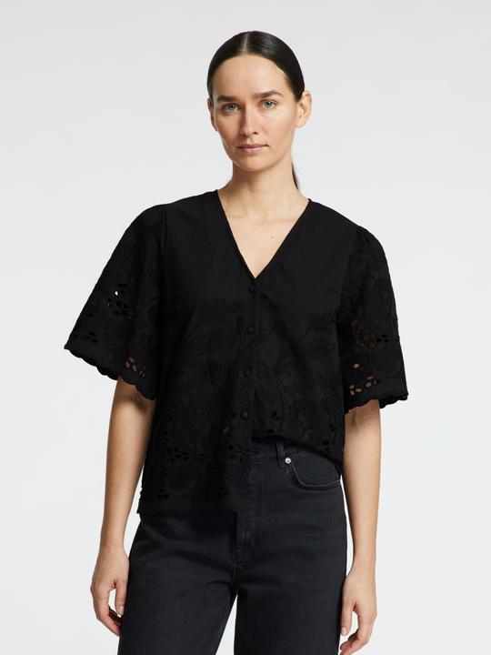 Produktbild Selected Femme Slfdahlia Ss Broderi Shirt Noos (40)