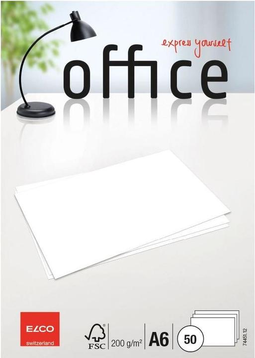 Elco Carte di scrittura Ufficio (A6, 200 g/m², 50 x)