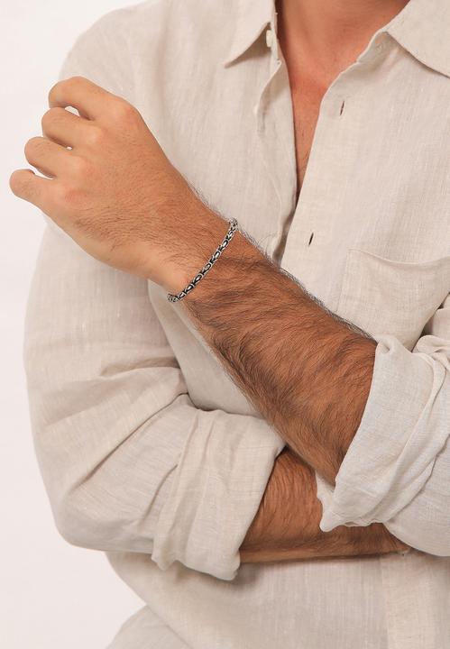 Actual product image Kuzzoi Bracelet King Chain Basic 925 Silver (19 cm, 925 sterling silver)