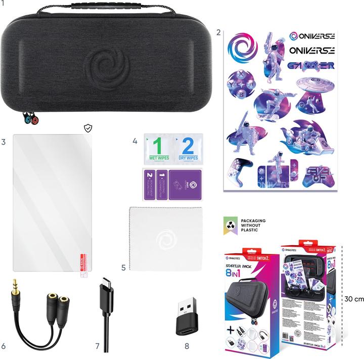 Actual product image Oniverse Switch 2™ 8 in 1 Starter-Pack - Gaming-Zubehör (Switch)
