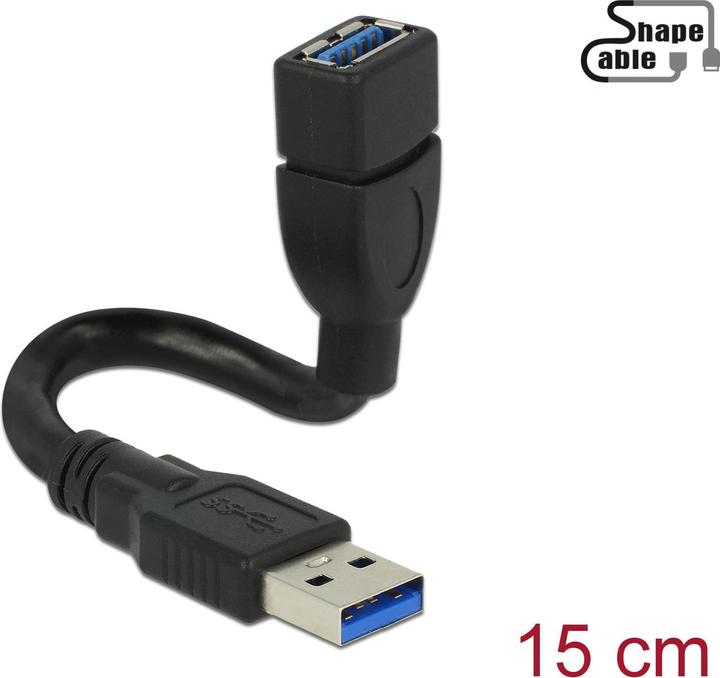 Actual product image Delock USB ShapeCable (0.15 m, USB 3.0)
