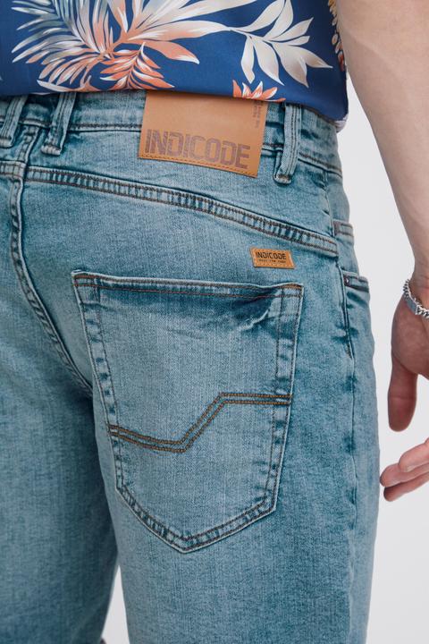 Immagine prodotto Indicode Quentin Pantaloncini Di Jeans Shorts Bermuda Da Uomo elasticizzato Regular- Fit (S)