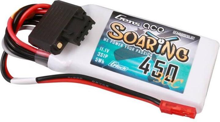 Immagine prodotto Gens Ace Batteria Lipo G-Tech Soaring 450mAh 11.1V 30C 3S1P (11.10 V, 450 mAh)