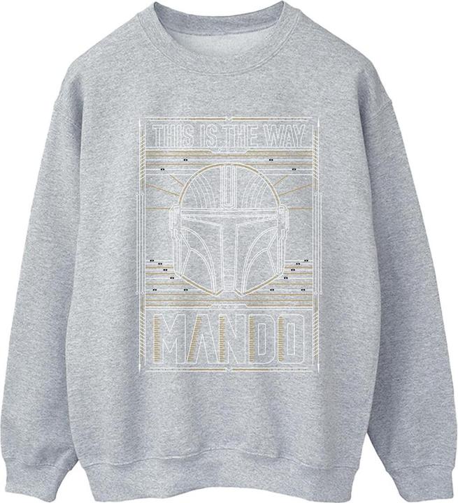 Star Wars The Mandalorian The Way Outline Helm Sweatshirt (S)