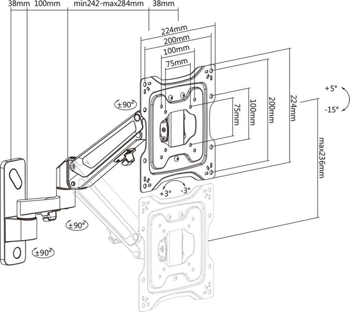 Actual product image Digitus DA-90428 (Wall, 43")