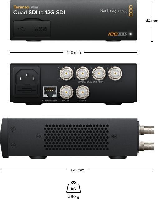 Produktbild Blackmagic Teranex Mini Quad SDI to 12G-SDI (Analog -> Digital)