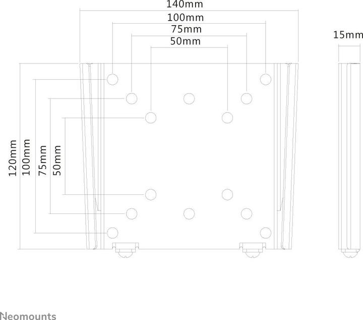Image du produit Neomounts Fpma-W25 (Mur, 30")