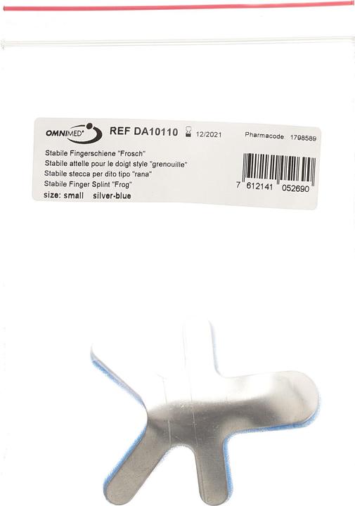 Produktbild Omnimed Fingerschiene silber blau (S)