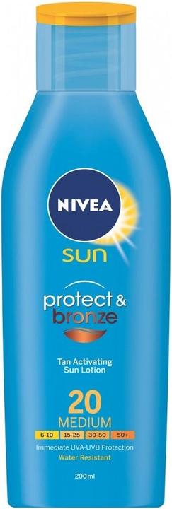 NIVEA Sun Protect & Bronze (Sonnenlotion, SPF 20, 200 ml, 150 g)
