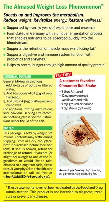 Actual product image Almased Supplement (1 Piece, Powder, 500 g)