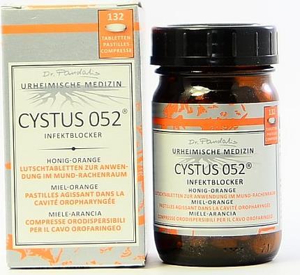Actual product image Cystus 052 Infection blocker with cystrose HoneyOrange (132 Piece, Pills, 185 g)