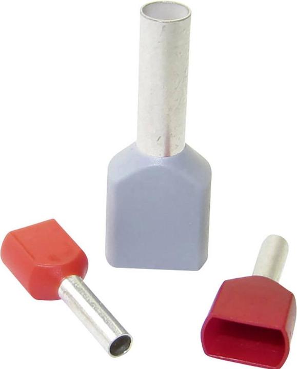 WKK 6240 Twin ferrule 0.75 mm² Partially insulated Grey 500 pcs.