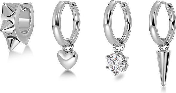 Actual product image Edblad Ohrringe PEAK HOOPS ICON ONE HEART Steel (Metal)