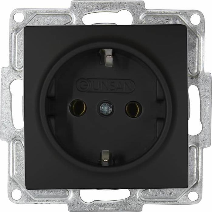 Actual product image Gunsan Visage flush-mounted socket outlet black