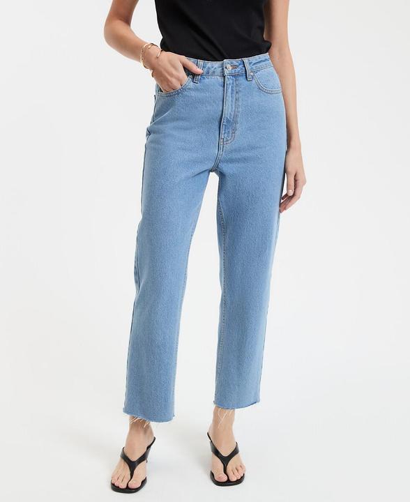Image du produit La Redoute Collections Jeans droit taille haute longueur 7/8 (24)