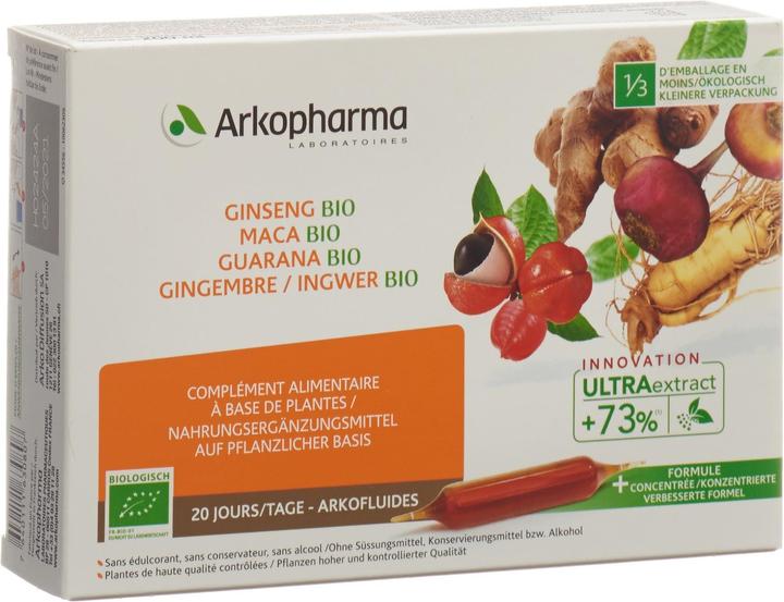 Arkopharma Arkofluide Ginseng-Macaeln (20 Stück, Ampulle, 375 g)