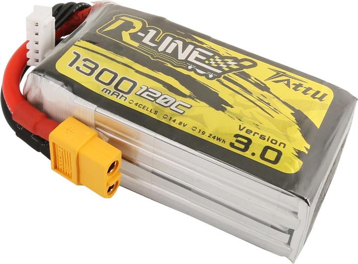 Produktbild Tattu Akumulator R-Line Version 3.0 1300mAh 14,8V 120C 4S1P XT60 (14.80 V, 1300 mAh)