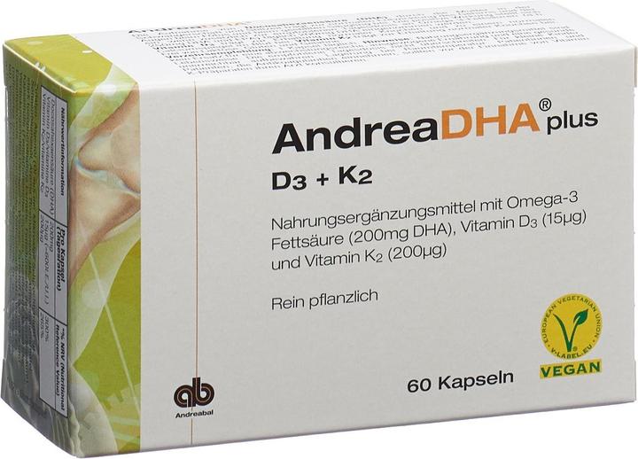 Actual product image Andreabal plus omega-3 vitamin D3 + vitamin K2 (60 Piece, Capsules, 500 g)